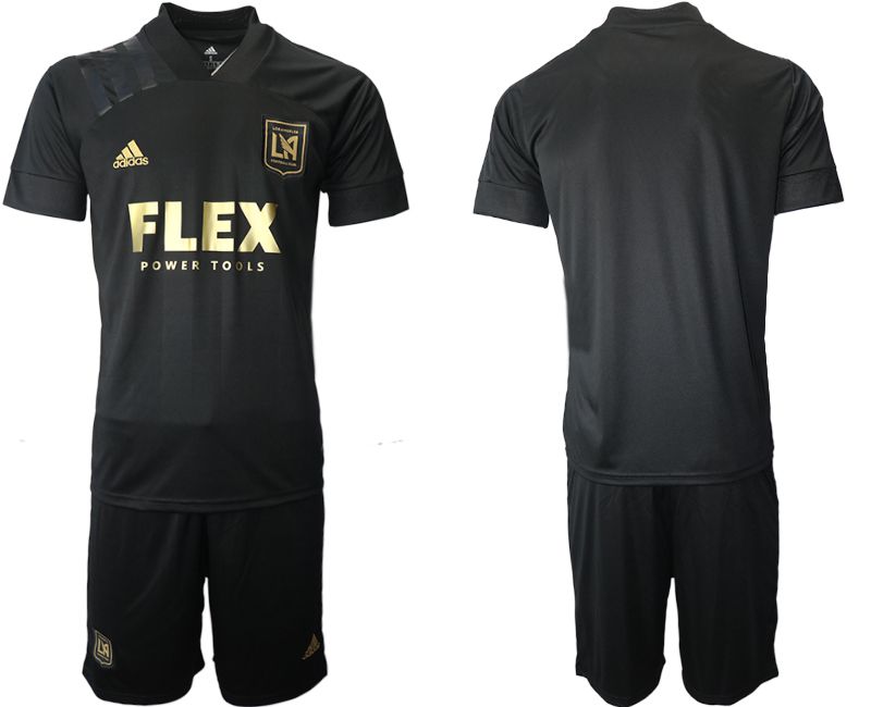 Men 2021-2022 Club Los Angeles FC home black blank Adidas Soccer Jersey->customized soccer jersey->Custom Jersey